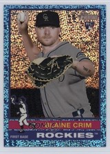 2025 Topps Heritage High Number Chrome Light Blue Sparkle Blaine Crim #662 1sj6