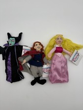 Disney Store Sleeping Beauty Lot Of 3 Maleficent Aurora Mini Bean Bag Plush NWT