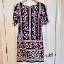 Eliza J Pink And Blue Floral Sheath Dress Sz 6P