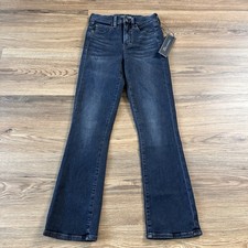 Veronica Beard 23 High Rise Jeans Womens Carly Kick Flare Crop Denim Pants Blue