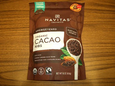 NAVITAS Organic Cacao Nibs Unsweetened Superfood - 16 oz Best By 2/2027
