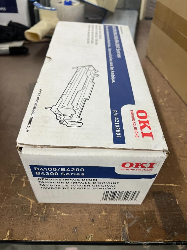 GENUINE OKI BLACK B4100 B4200 IMAGE DRUM 42102801 FACTORY SEALED BOX - Image 2 of 2