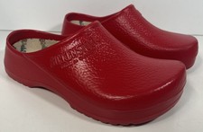 Birkenstock Super-Birki Red Polyurethane Reg Width 37 Women USA 6.5 Toe Scuff