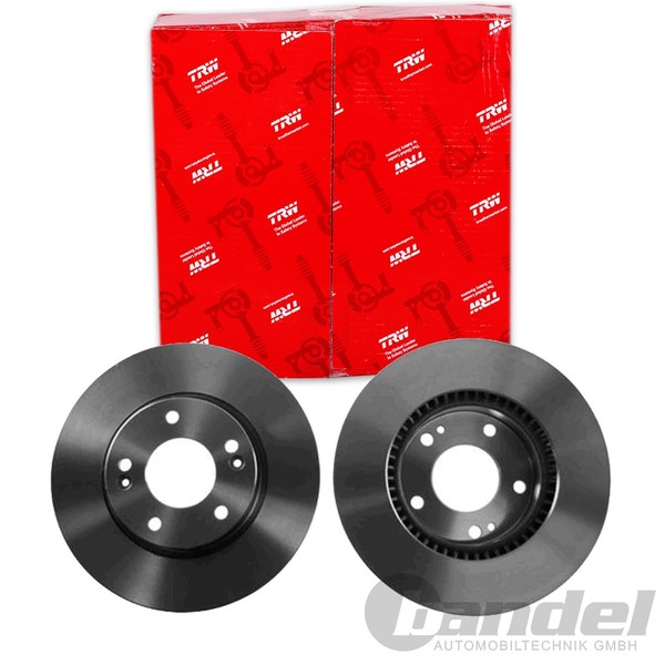 2X TRW Bremsscheiben 280Mm BelÜFtet Vorne Passend FÜR Hyundai Coupe I30 IX20-image