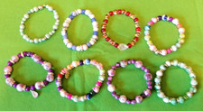 handmade beaded bracelet lot of 8 free shipping