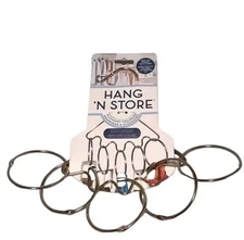 Accessory Organizer Hang Silver Open Ring Purchase Scarves Belts Ties Jewelry