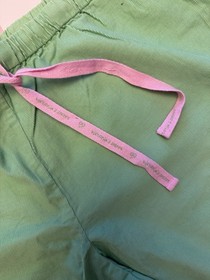 VICTORIA&rsquo;S SECRET VINTAGE 100% COTTON PAJAMA PJ SET GREEN PINK CORDUROY LOGO NWT