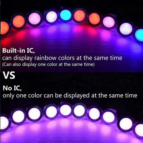 31/45mm Recessed WS2815 IC RGB Pixel Light LED Deck Stair Lights Garden Lighting - Picture 8 of 16