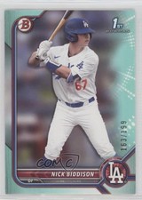 2022 Bowman Draft Aqua 163/199 Nick Biddison #BD-165 08v9