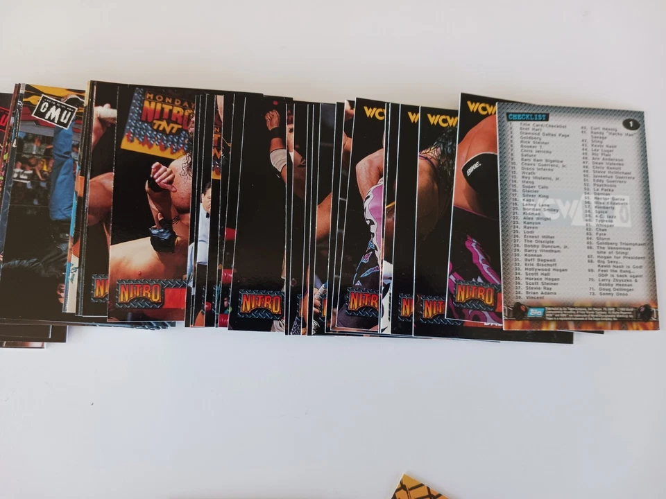 Lote de 71 tarjetas coleccionables 1999 Topps WCW NWO NITRO faltan # 55 Garza  Foto 3 de 4