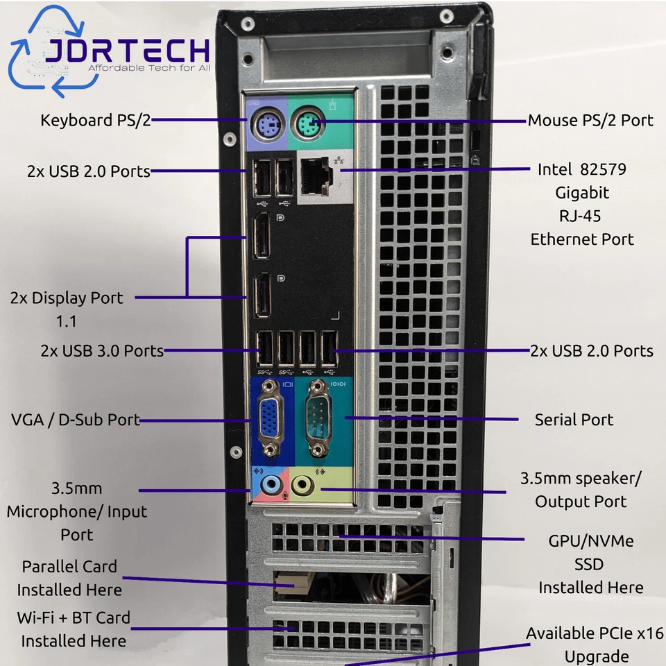 Windows 11 Pro Desktop Computer Dell Optiplex 7010 Core i7 NVME SSD 16GB WiFi BT - Image 2 of 4