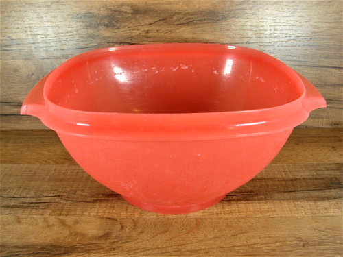 Vtg Tupperware Servalier 3 Bowl Set Lot 840 838 858 Red Orange Yellow No Lids - Picture 3 of 11