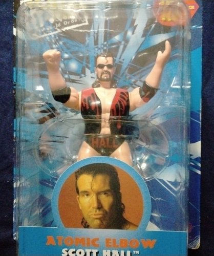 WCW SCOTT HALL 1998 ATOMIC ELBOW nWo Wrestling Action Figure OSFT Rare WWE TNA - Picture 9 of 24