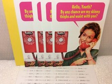 RSVP HAPPY BIRTHDAY GREETING CARD New w/Envelope LOT OF 4 "Hello Youth "