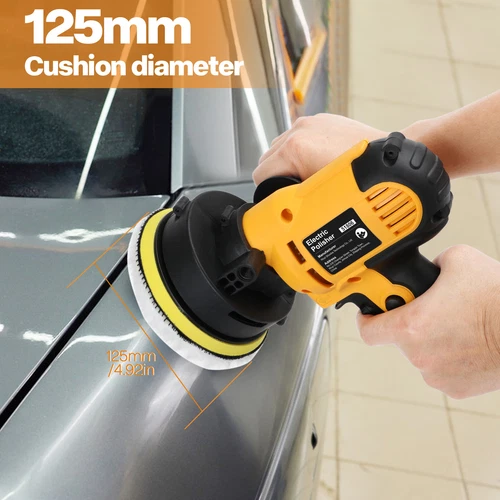 800W Auto Polierer Puffer Schleifer Poliermaschine Kit Wachsen mit 5" Pad Motorhaube - Bild 5 von 15