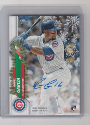2020 Topps Holiday Snowflake Autograph ROBEL GARCIA RC Auto /200 Cubs