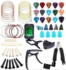 Kit Accessori Chitarra Cambio Suono Regolazione Strumenti Corde Picks Accordatore Set