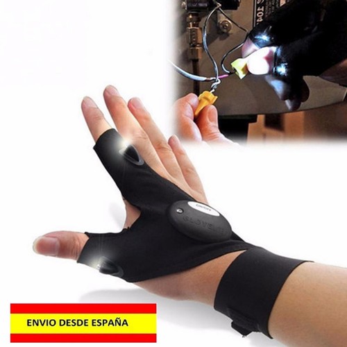 LINTERNA PESCA CACERÍA CAMPING SENDERISMO LED MECANICA GUANTES | eBay