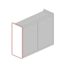 Kitchen Wall End Panel/Shelves White Matt  970x352x18mm Fast 🚛