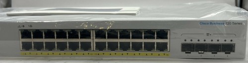 CISCO BUSINESS CBS220-24P-4X-NA 24 PORT GIGABIT POE SMART SWITCH - 第 2/5 張圖片