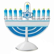 Menorah Holiday Ornament Hanukkah Gift Present Cute Unique Free Shipping