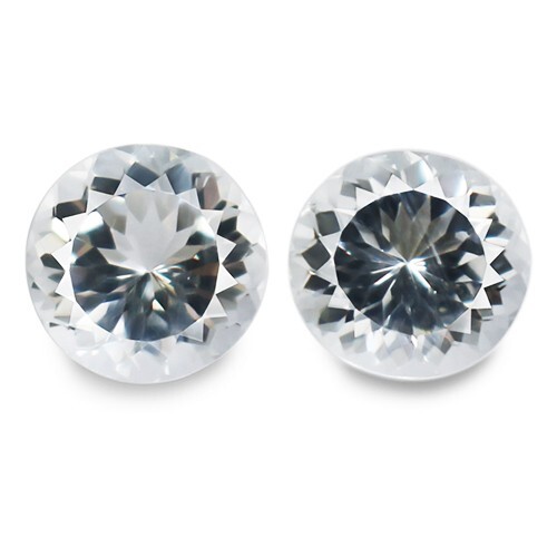 Attractive Natural Aquamarine 2.14ct Round Cut Clear White Color Mined at India - Picture 3 of 8
