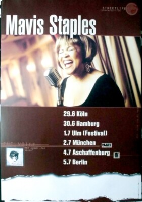 MAVIS STAPLES - 1993 - Plakat - Live In Concert - The Voice Tour - Poster