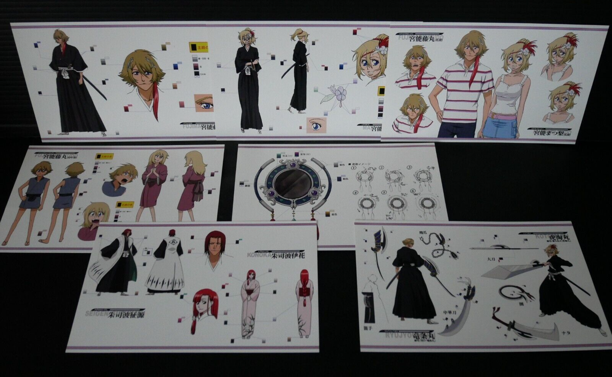 03▢ ブリーチ POSTCARD BOOK MAILs NA0218-3 Bleach The 3rd Phantom - Design Archives Cards Collection