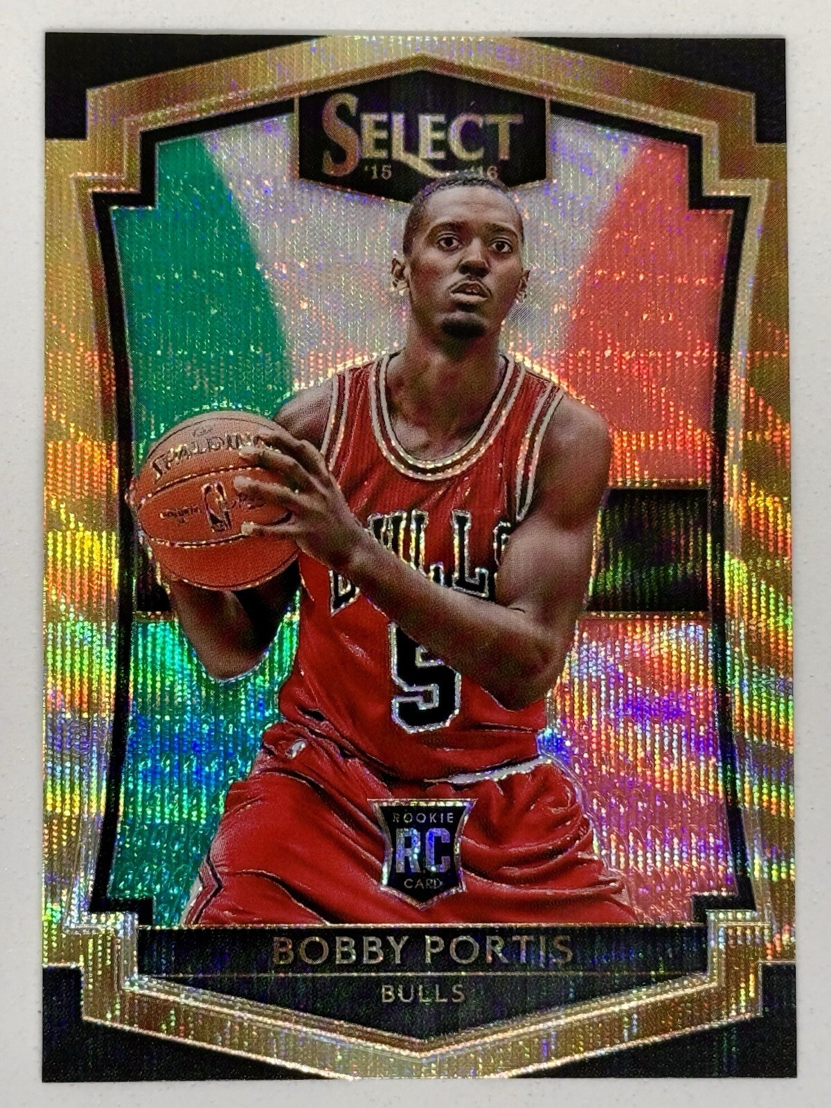 2015-16 Panini Select Premier Level Tri-Color Prizm Bobby Portis #161 Rookie RC