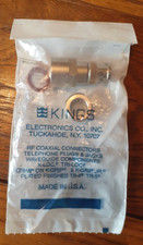 Kings Electronics 059088-001 RF Coaxial Connector, BNC Coaxial, Straight Plug,