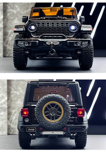 1:18 Jeeps Wrangler Rubicon Diecast Car Model With Sound & Light Kids Toy Gift - Picture 9 of 15