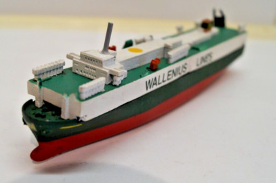 SELTENES VINTAGE DRUCKGUSS WALLENIUS LINES AUTO / RO/RO CONTAINERSCHIFF MODELL CASTCO