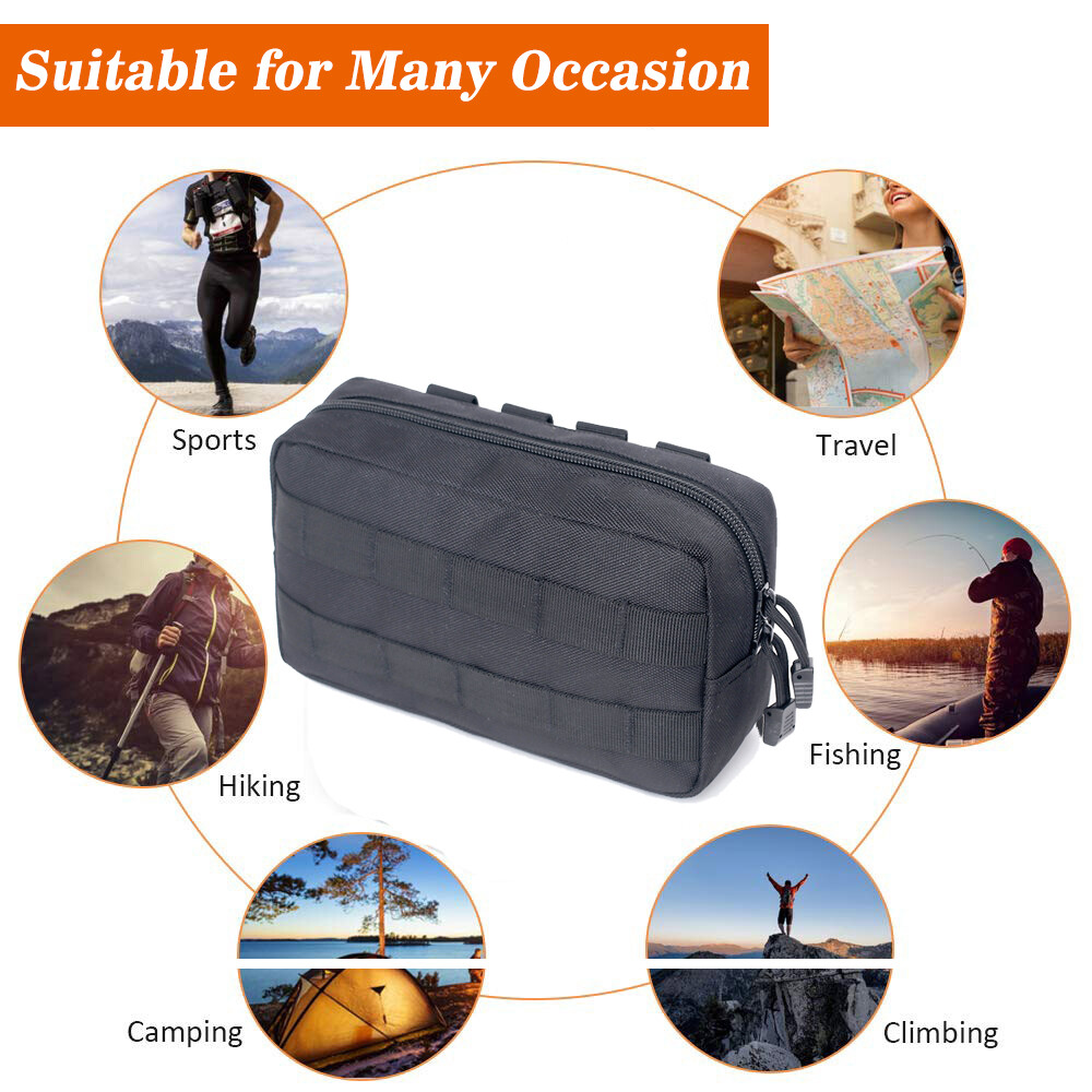 Tactical Molle Pouch EDC Multi-purpose Belt Waist Pack Bag Utility Phone Pocket