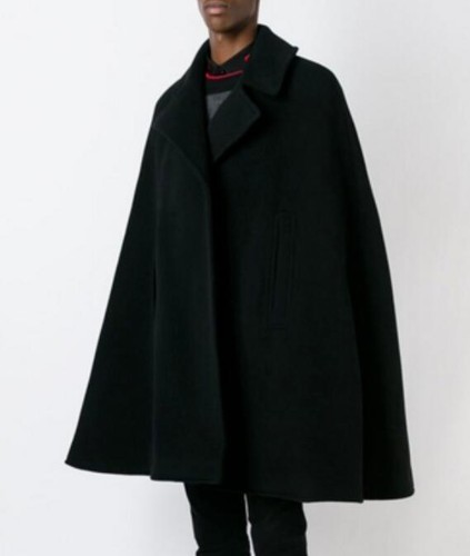 black cape coat men
