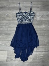 B Smart Blue Rhinestone Sparkle Prom/Party/Special Occasion Dress Size 7 Juniors