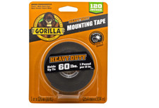Gorilla Heavy Duty Double Sided Mounting Tape XL, 1" x 120", Black Pack of 1 