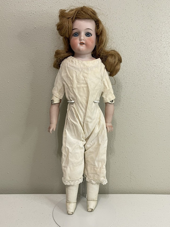 18” Antique Armand Marseille Made In Germany Bisque Shoulderhead Doll
