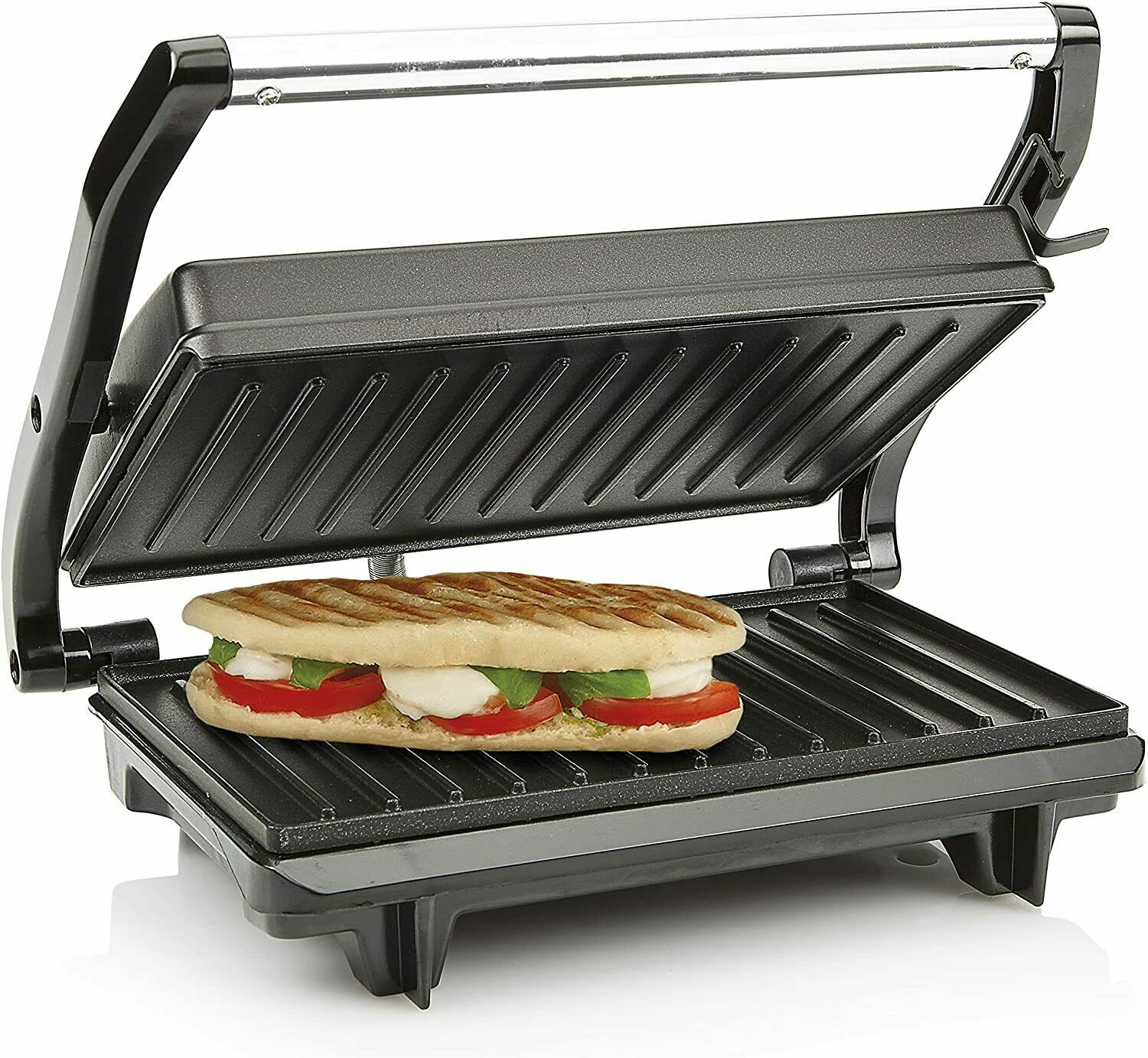 Panini et viandes sans coller grâce au grill multifonction à plaques lavables
