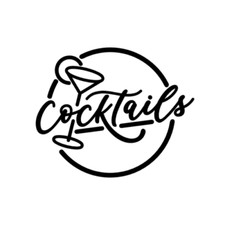 Cocktail Bar Vinyl Decal Sticker for Bar, Pub, Wall, Door, Garden Bar