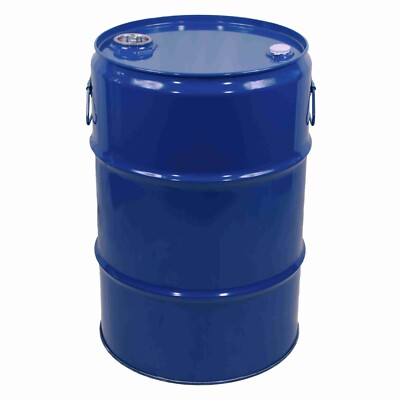 Garagenfass/Stahlfass/Metallfass/Ölfass 60 L NEU mit Griffen, blau, UN-Zulassung