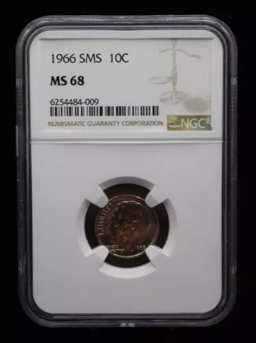 1966 SMS NGC MS67 Clad Roosevelt Dime (013PID)
