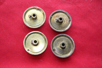 Gilbert Erector LOT of FOUR 'Z' FLANGED WHEELS 1933-52 Brass/Steel SHIPS FREE