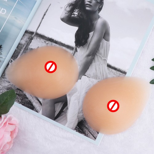 1Pair Soft Silicone Breast Forms Fake Boobs Crossdresser Transgender Enhancer - Picture 12 of 44