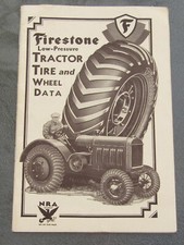 1933 Firestone Low-Pressure Tractor Tire And Wheel Data Illustrated Booklet FARM