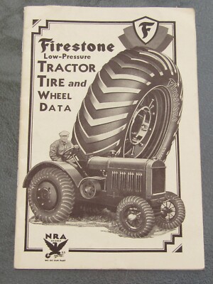 1933 Firestone Low-Pressure Tractor Tire And Wheel Data Illustrated Booklet FARM
