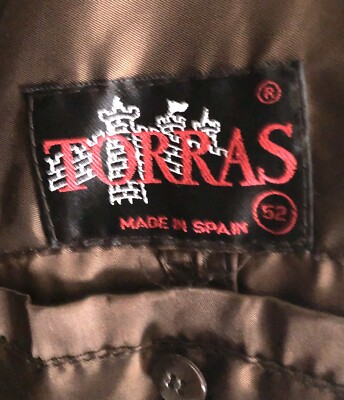 Vintage TORRAS Men's Brown Suede Leather / Wool Blend Jacket