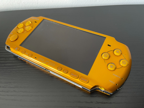 Sony PSP 3000 Slim Bright Yellow System neuer Akku getestet funktioniert - Bild 5 von 12