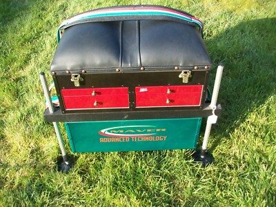 Maver Seat Box Fishing Seat Box well made all metal, lots of draws