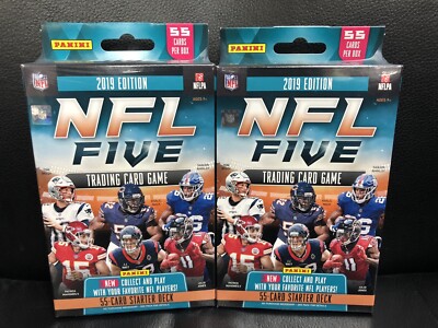 (2). 2019 Panini NFL Five Trading Card Game Starter Deck.~55 Cards Per Deck.~