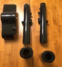 00-13 OEM Harley Street Glide Gloss Black 41mm Fork Slider Lower Legs/cans/skirt